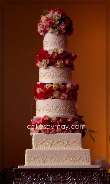 5 Tier Wedding Cakes
 Cakes by Maylene