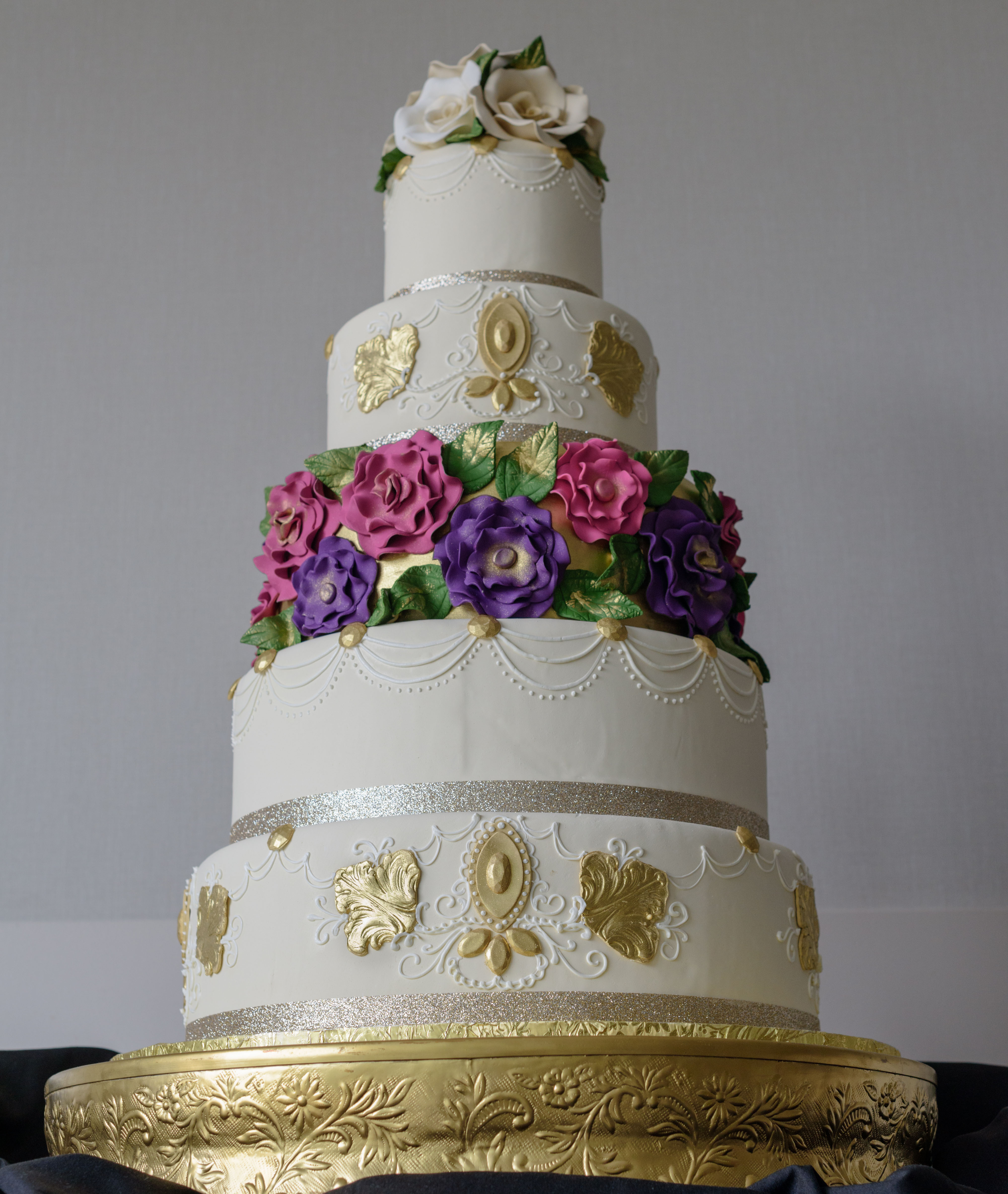 5 Tier Wedding Cakes
 Ornate Five Tier Wedding Cake by Konditor Meister