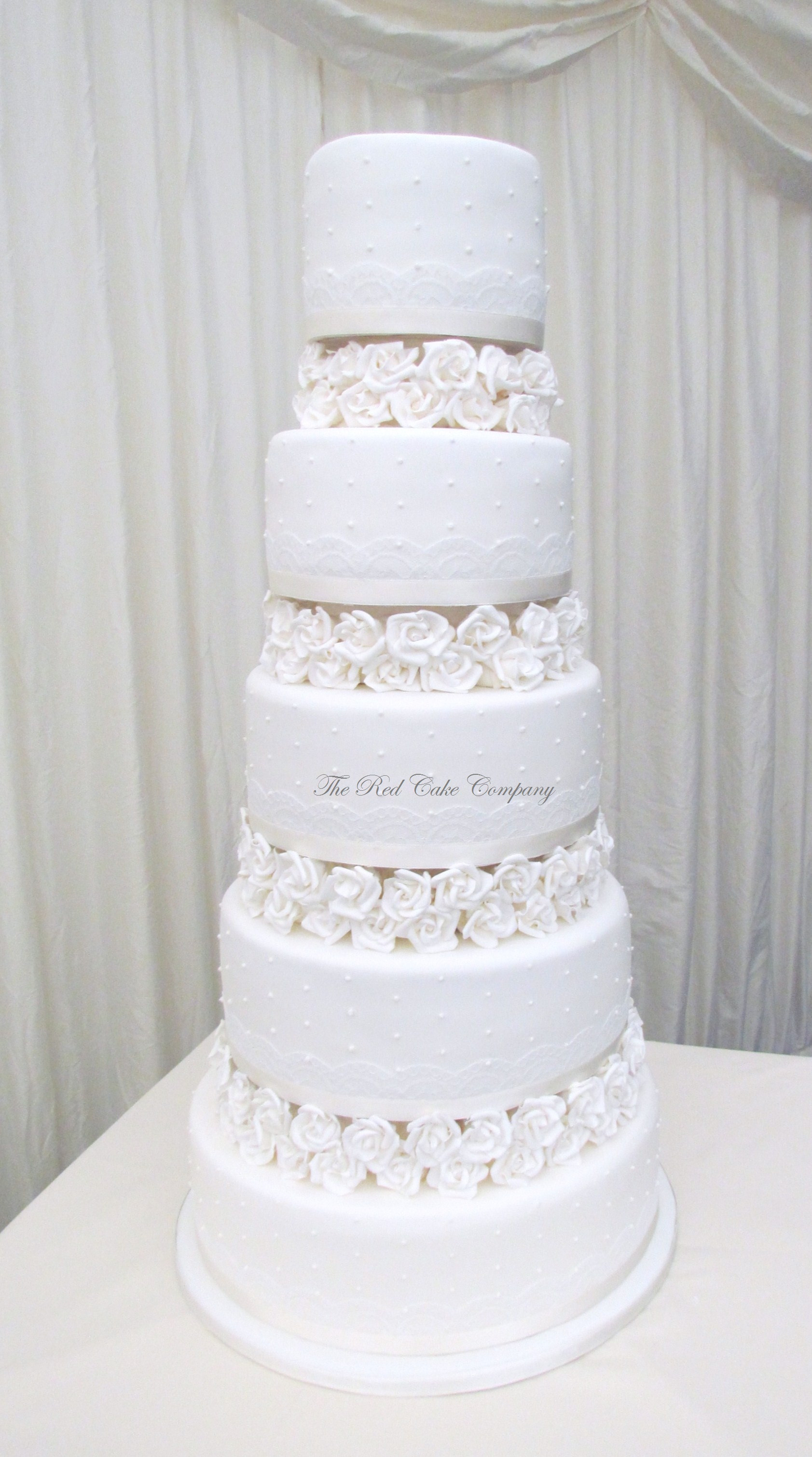 5 Tiered Wedding Cakes
 5 tier rose Wedding Cake