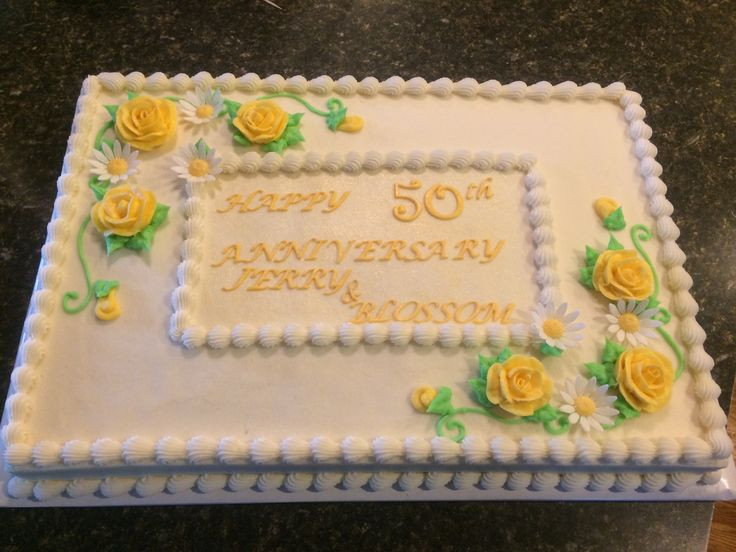 50Th Wedding Anniversary Sheet Cakes
 50th Anniversary Sheet Cake Ideas and Designs