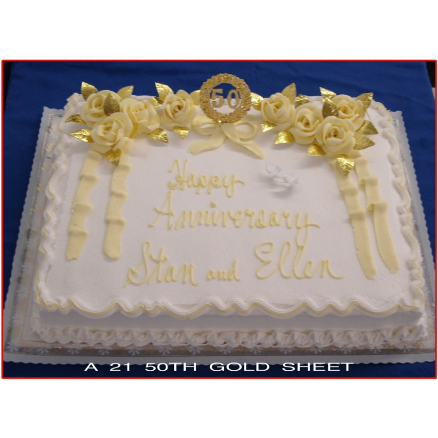 50Th Wedding Anniversary Sheet Cakes
 50th wedding anniversary cakes