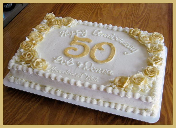 50Th Wedding Anniversary Sheet Cakes
 1000 images about 50th anniversary cake on Pinterest