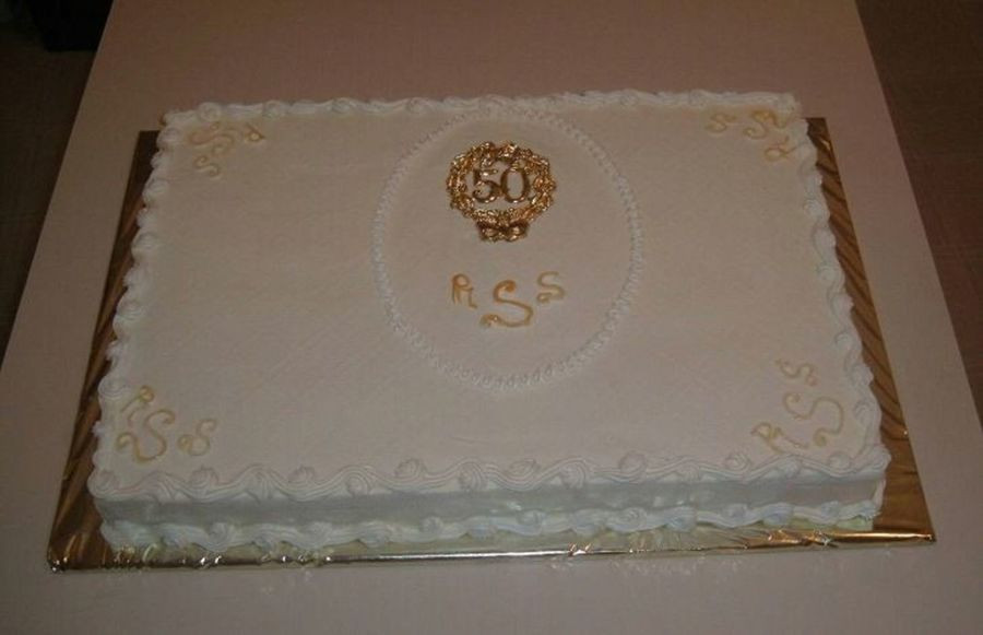 50Th Wedding Anniversary Sheet Cakes
 Simple 50Th Anniversary Sheet CakeCentral