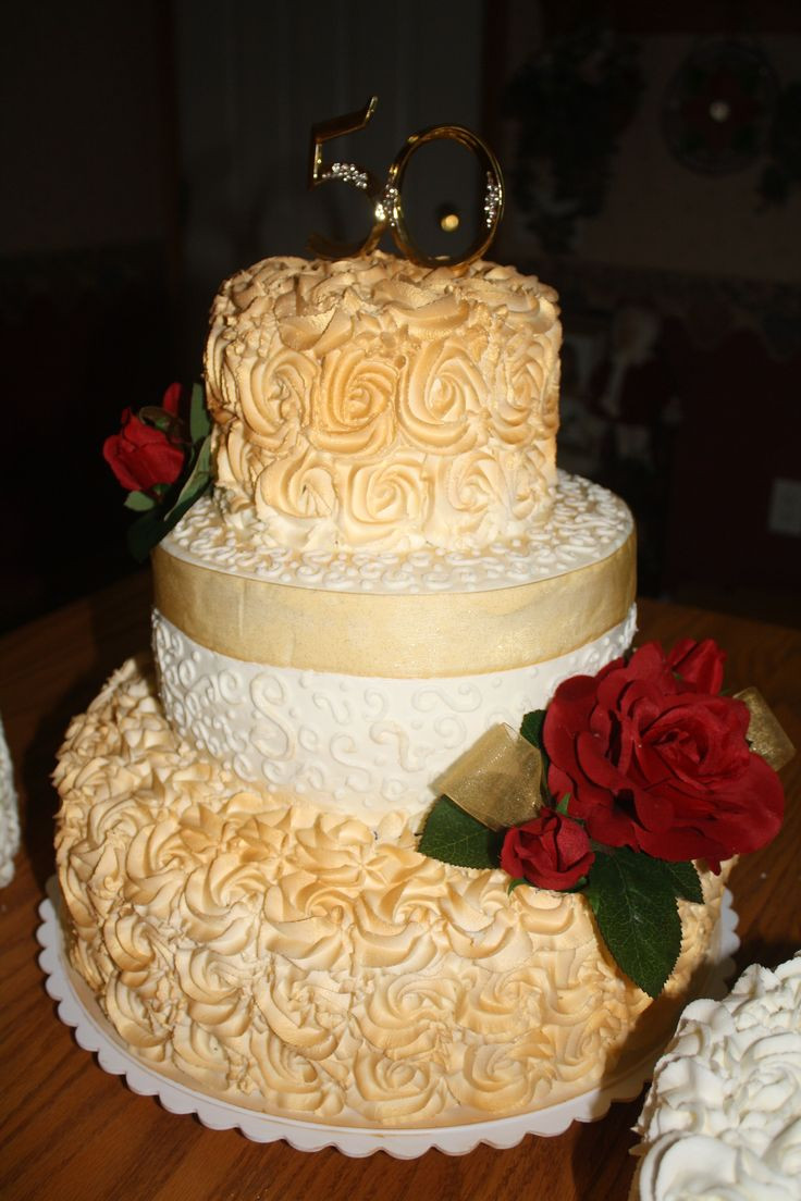 50Th Wedding Cakes
 50 best images about Anniversary Ideas on Pinterest