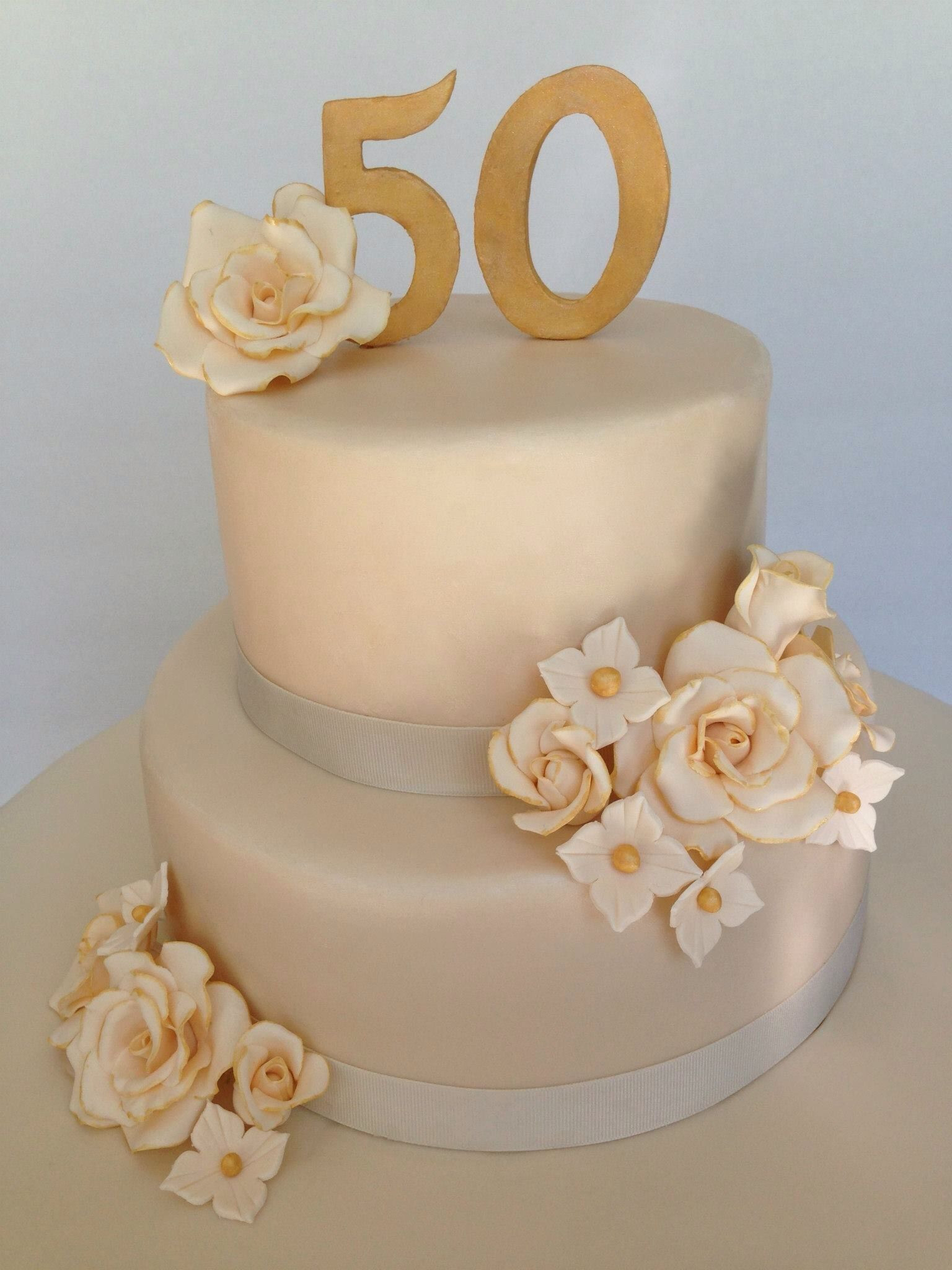 50Th Wedding Cakes
 50th wedding anniversary cake simple yet elegant