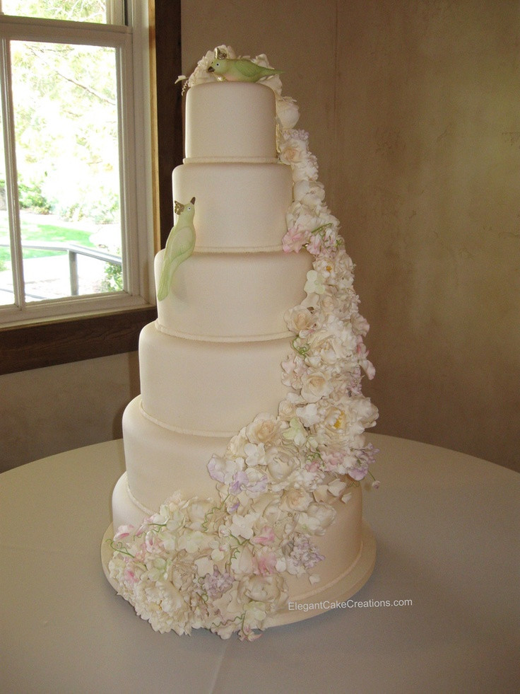 6 Layer Wedding Cakes
 1000 images about Wedding Cake Floral Cascade on