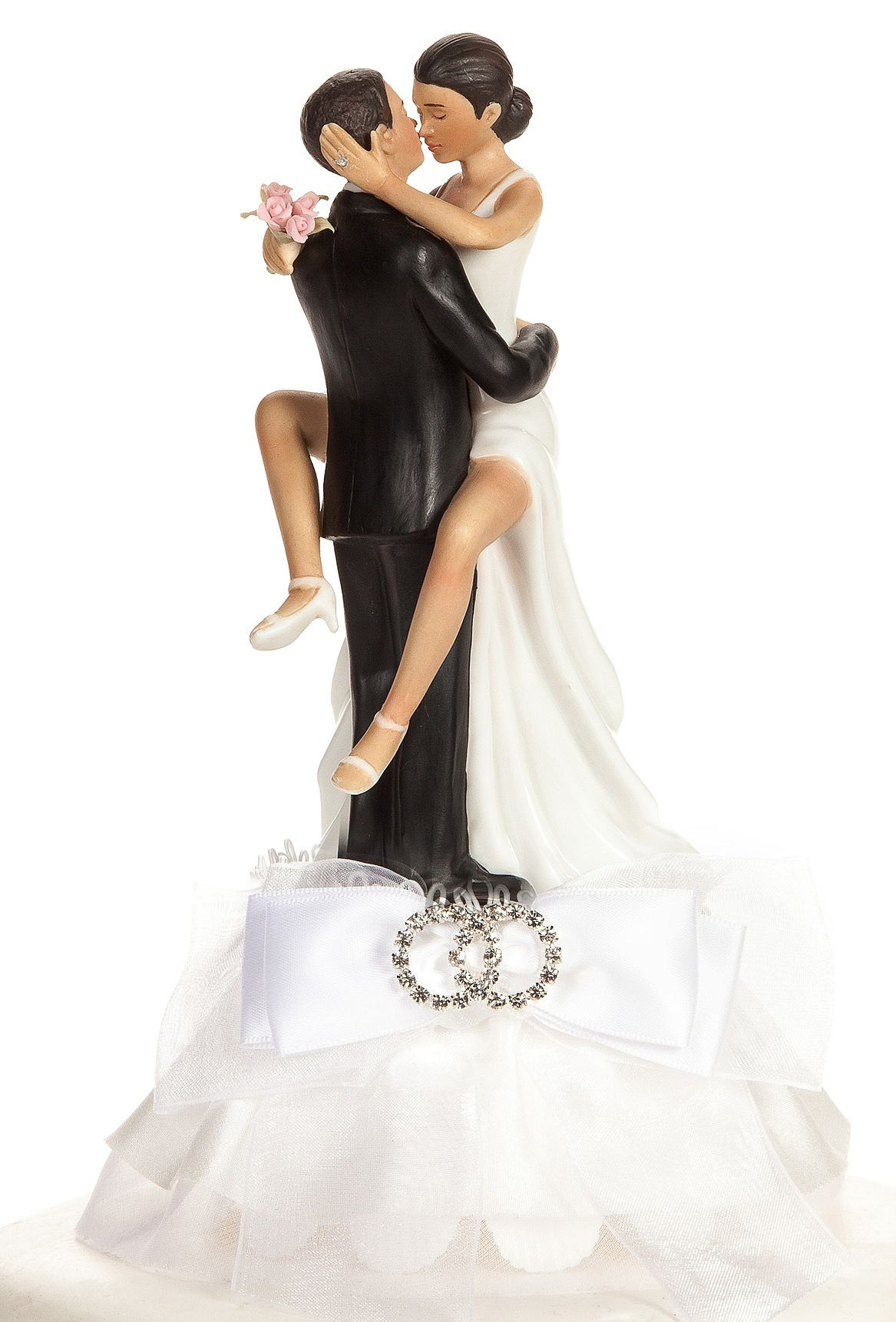 African American Cake Toppers For Wedding Cakes
 Funny y Rhinestone African American Wedding Rings Cake