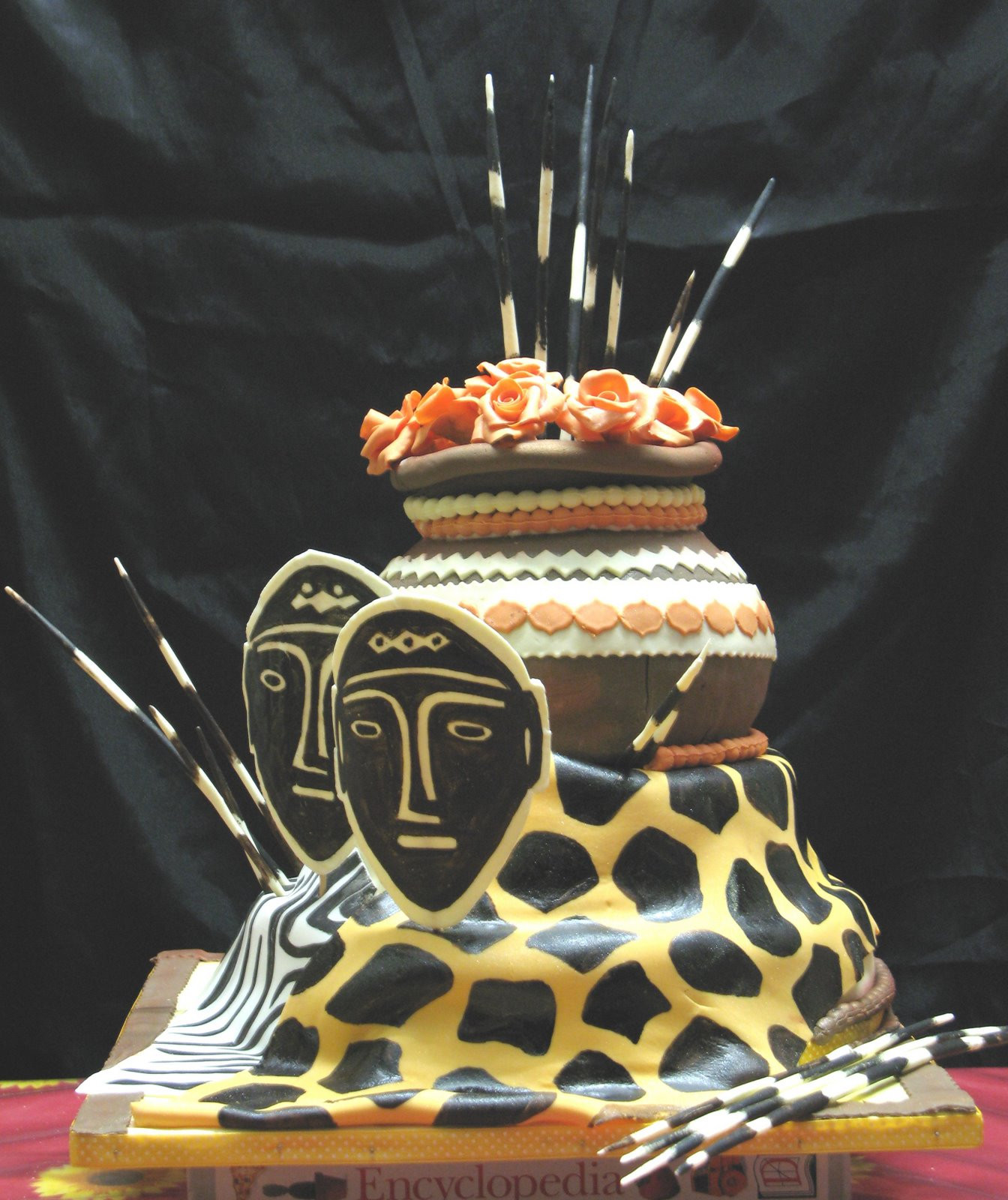 African Wedding Cakes
 Sugarcraft by Soni Three tier Wedding Cake An African