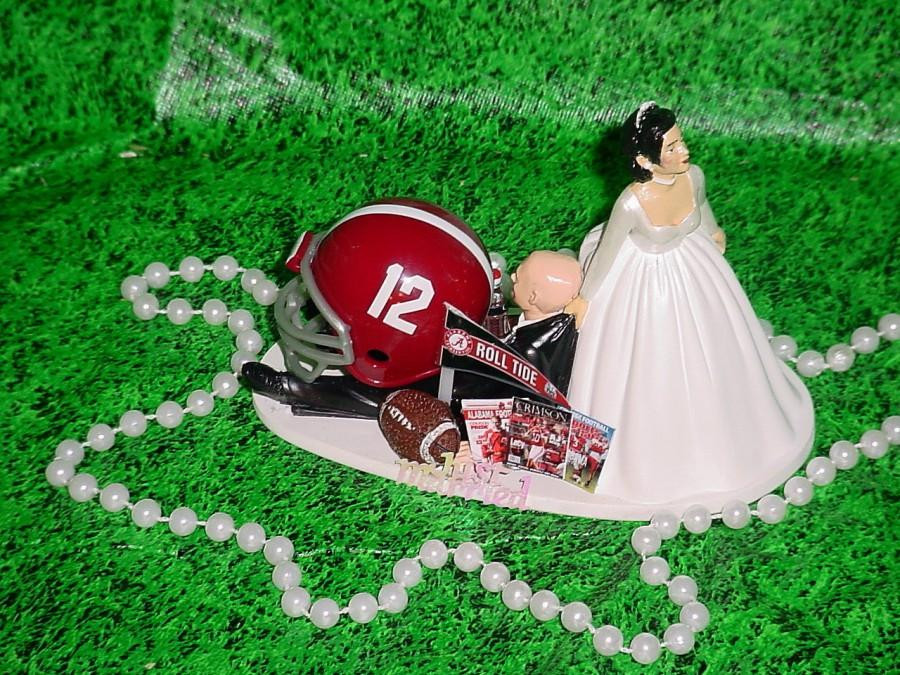 Alabama Wedding Cakes
 Tan Skin Bride Alabama Crimson Tide College Football Bald