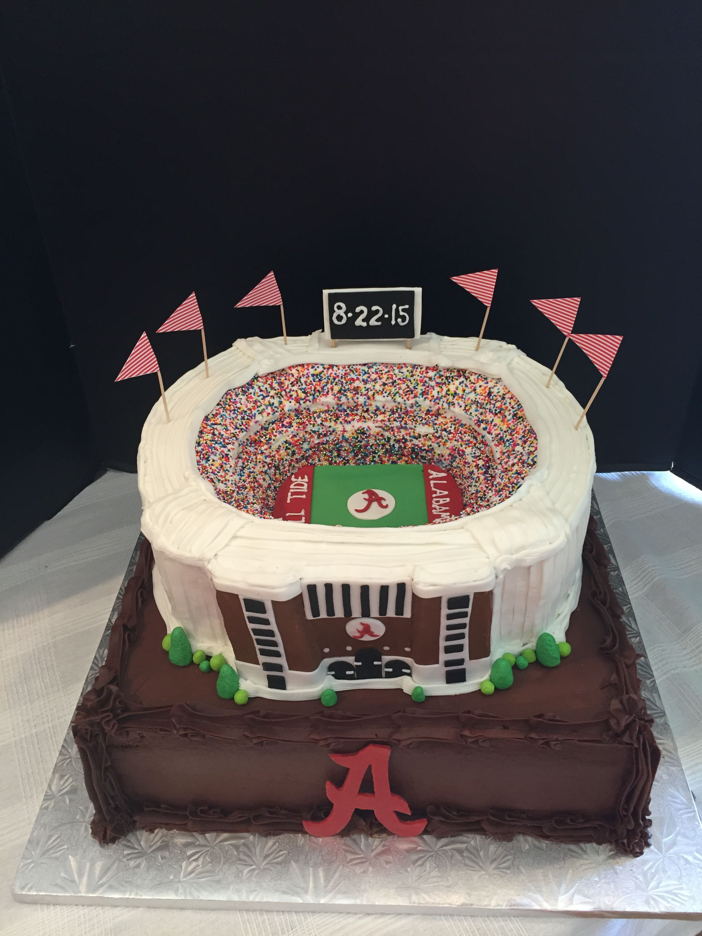 Alabama Wedding Cakes
 University of Alabama Bryant Denny Stadium Grooms cake