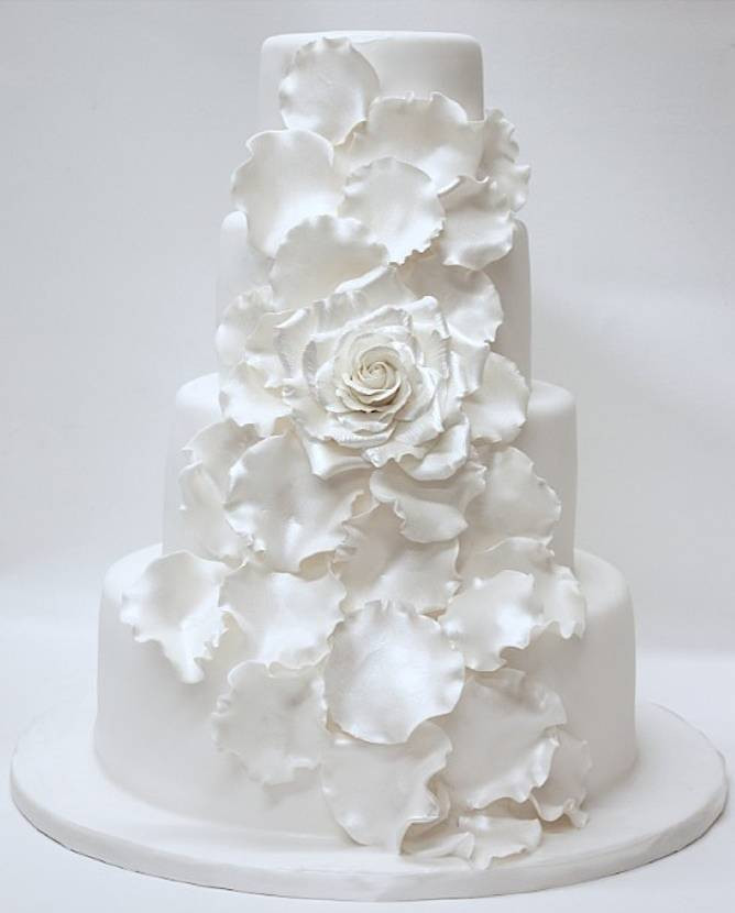 All White Wedding Cake
 All White Wedding Cakes