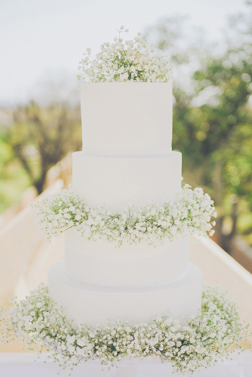 All White Wedding Cake
 All White Wedding Theme Wedding Ideas by Colour