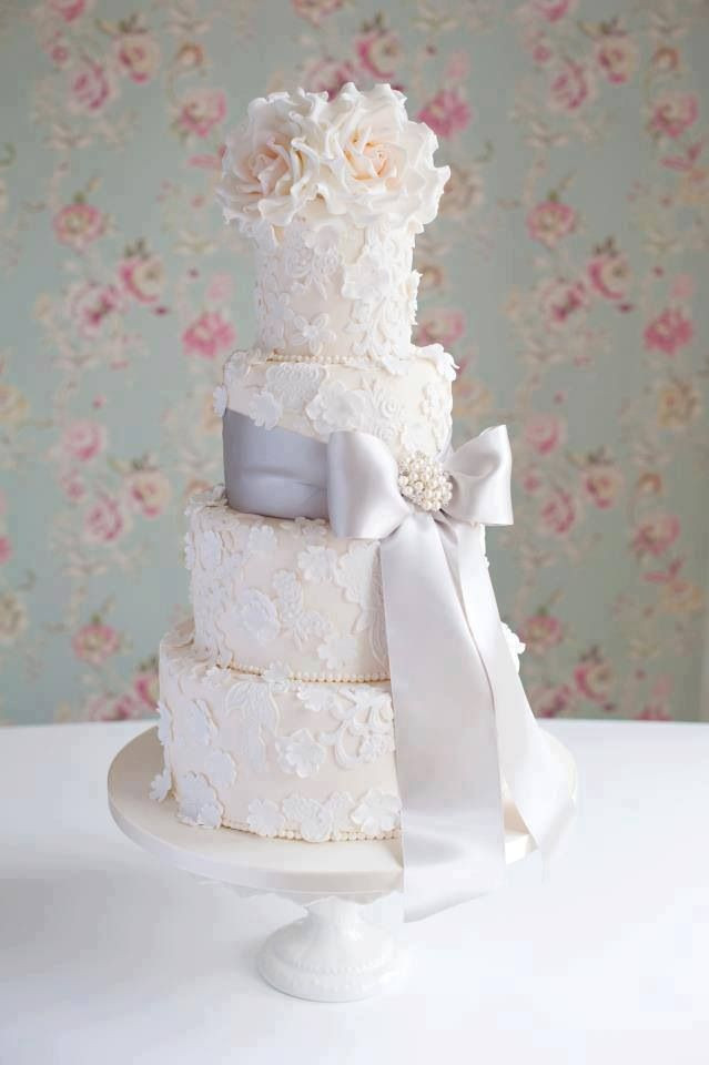 All White Wedding Cakes
 Picture Exquisite All White Wedding Cakes