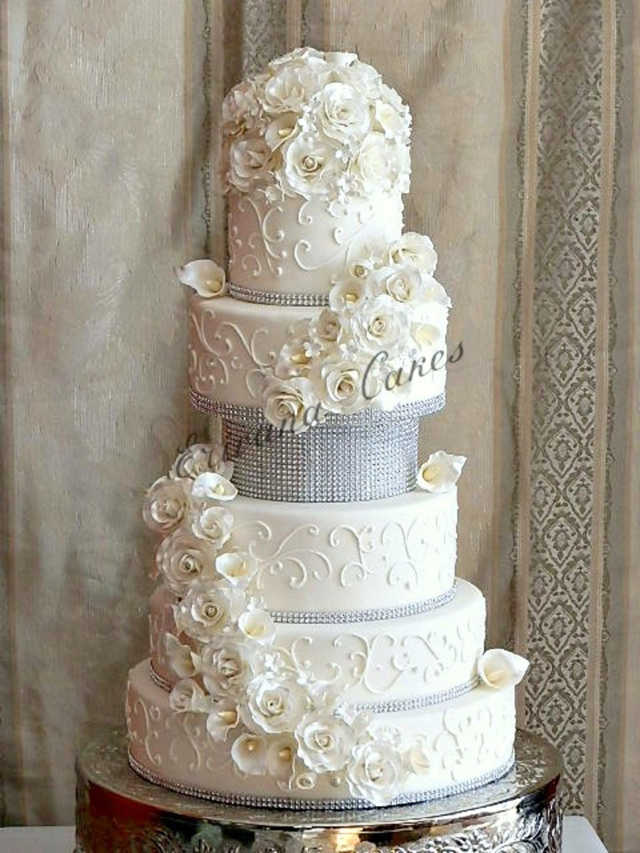 All White Wedding Cakes
 All White Wedding Cake CakeCentral