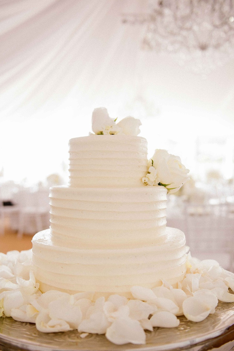 All White Wedding Cakes
 Cakes & Desserts s Simple Three Layer Wedding Cake