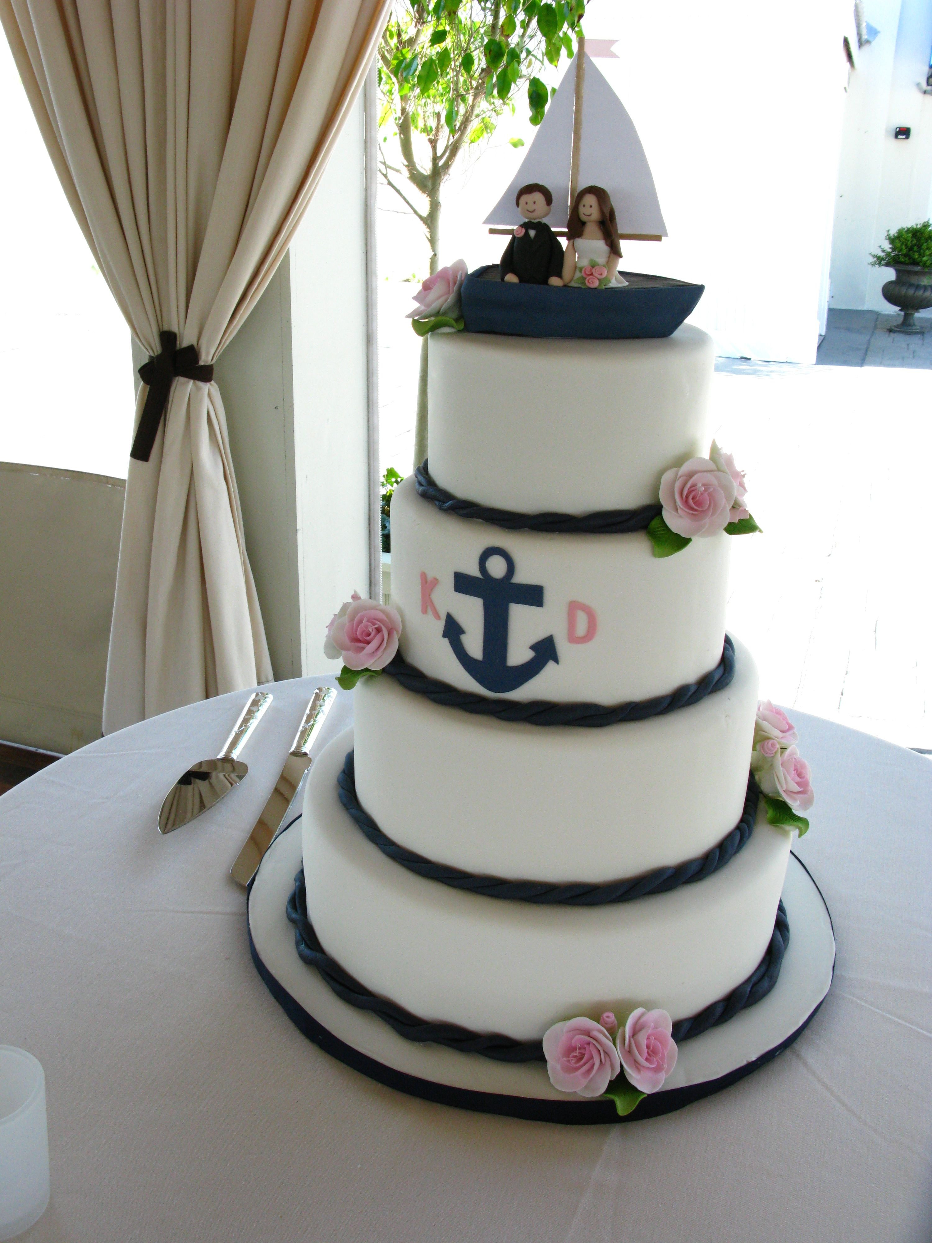 Anchor Wedding Cakes
 Nautical wedding cake anchor wedding cake cute wedding