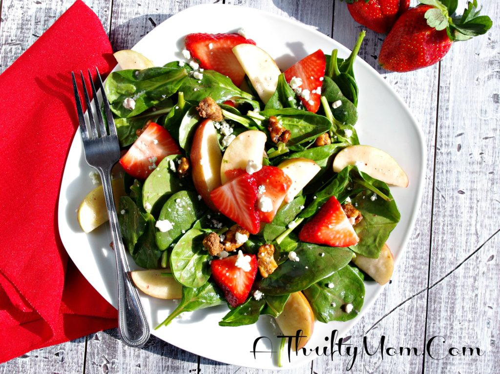 Apple Salad Recipes Healthy
 Strawberry Apple Pecan Spinach Salad Healthy Valentine s