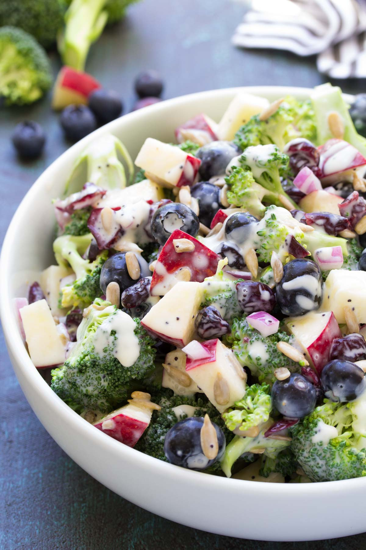 Apple Salad Recipes Healthy
 No Mayo Broccoli Salad with Blueberries and Apple