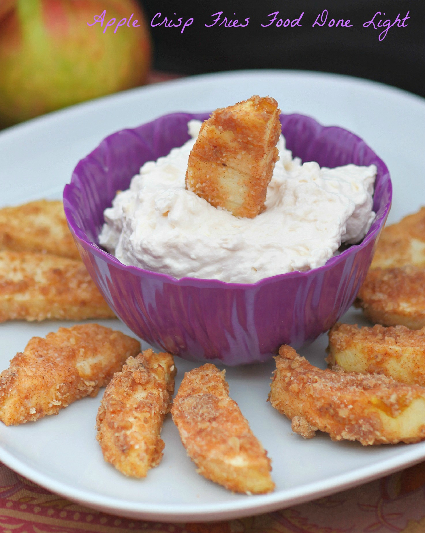 Apples Dessert Healthy
 Apple Crisp Fries Healthy Low Calorie Food Done Light