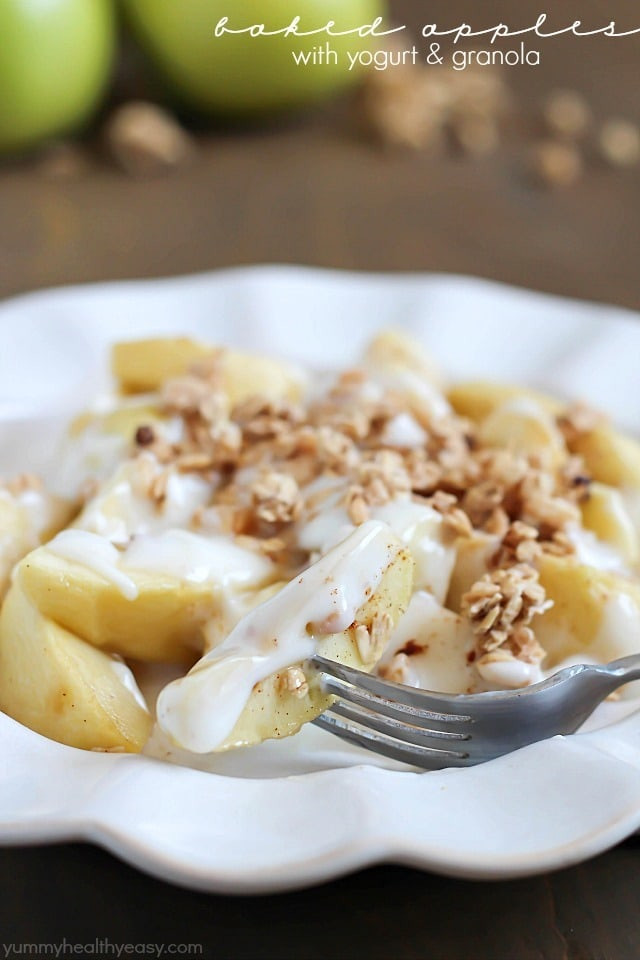 Apples Dessert Healthy
 Baked Apples with Yogurt & Granola Yummy Healthy Easy