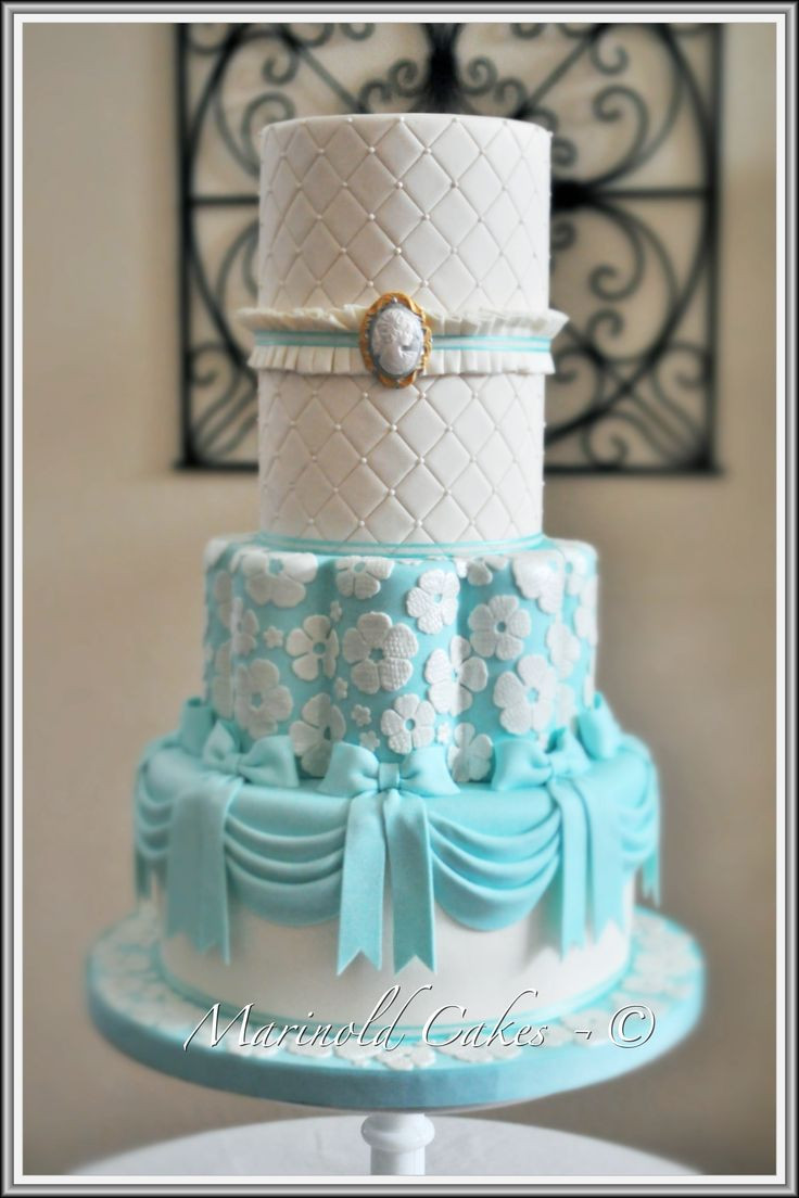 Aqua Wedding Cakes
 Southern Blue Celebrations Teal Wedding Cake Ideas