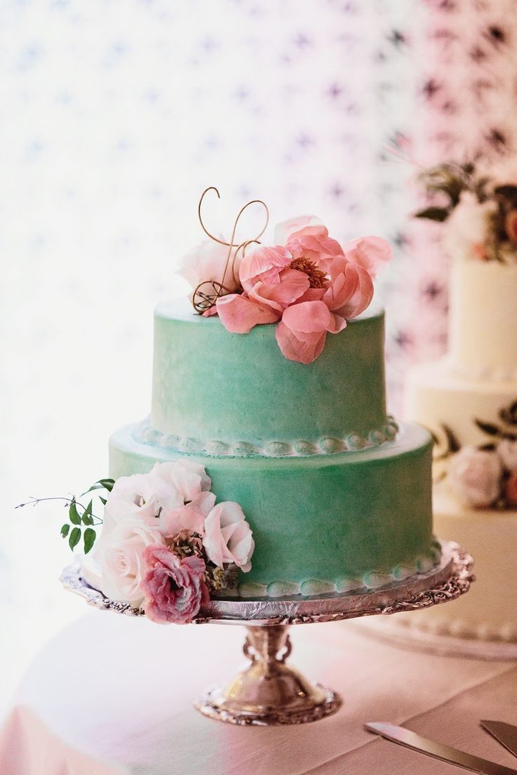 Aqua Wedding Cakes
 pink and turquoise wedding ideas Cheerful Duo