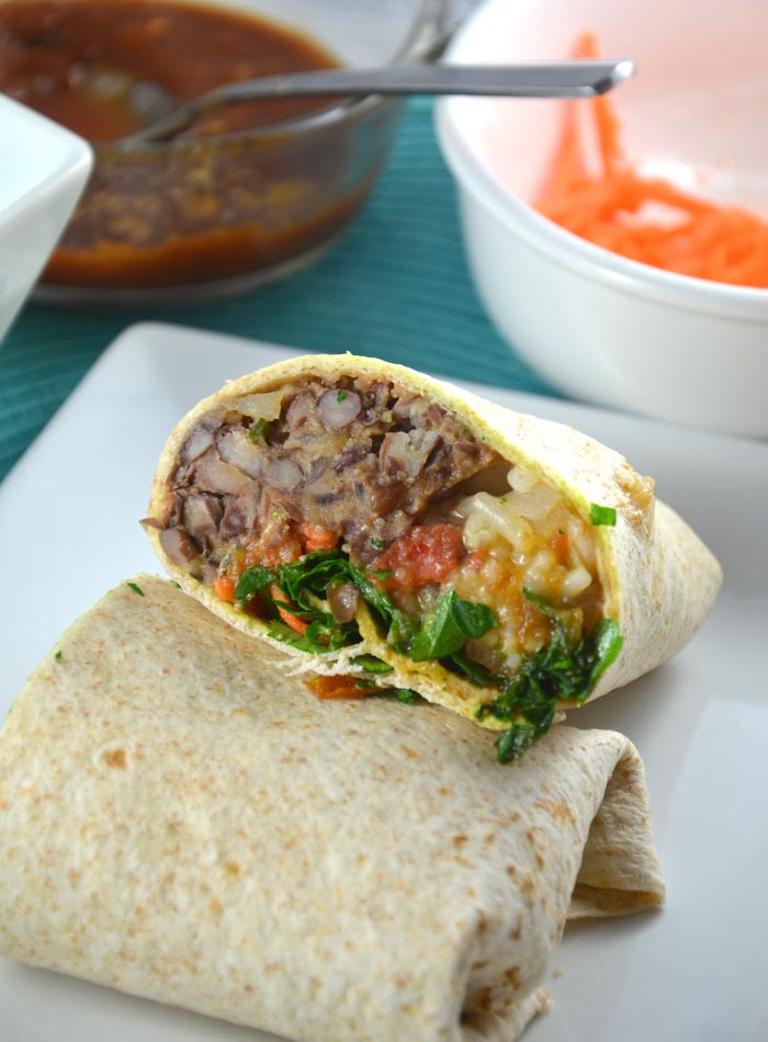 Are Bean Burritos Healthy
 Chili and Lime Vegan Black Bean Burritos with Red Rice