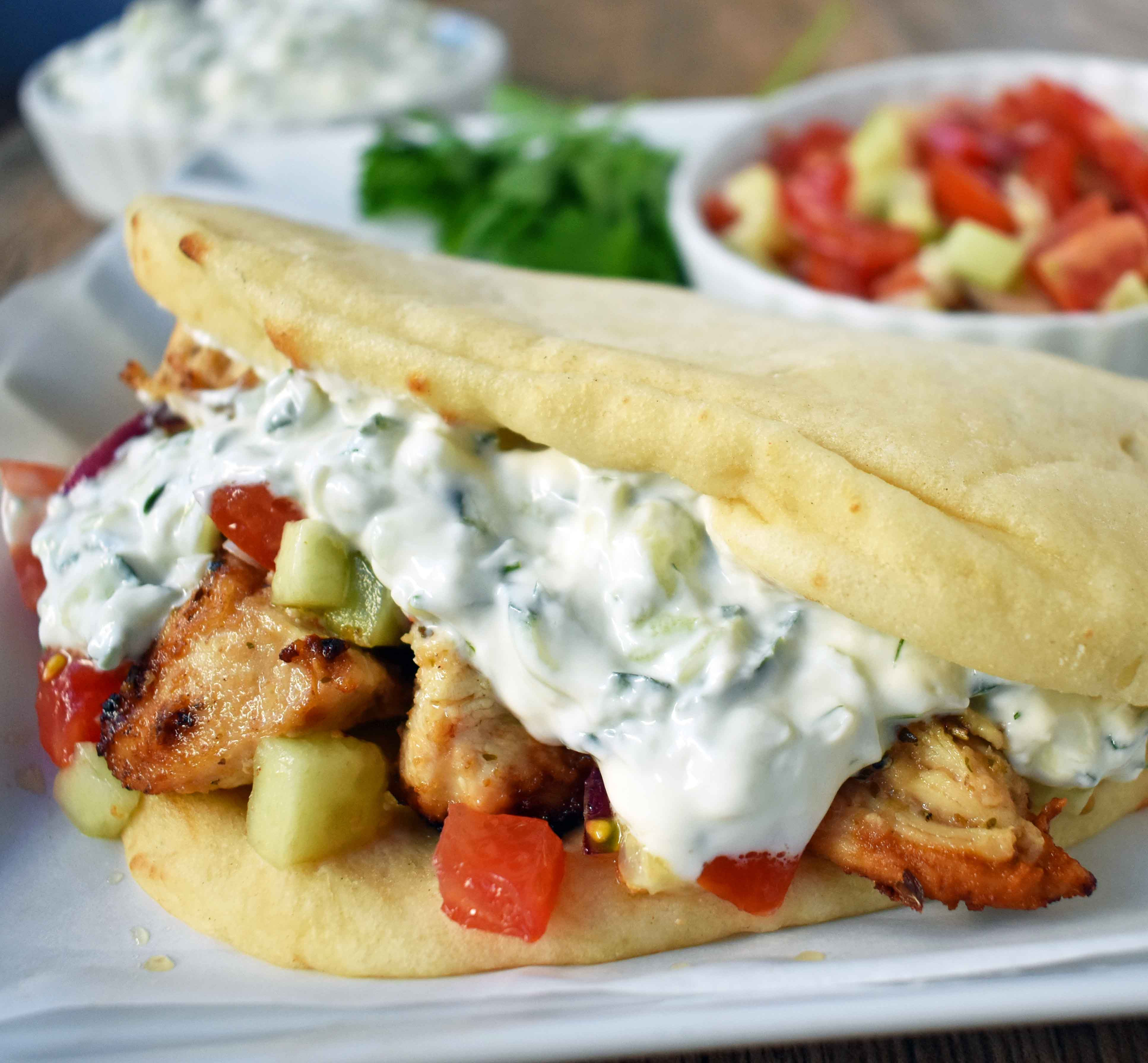 Are Chicken Gyros Healthy
 Greek Chicken Gyros with Tzatziki Sauce – Modern Honey