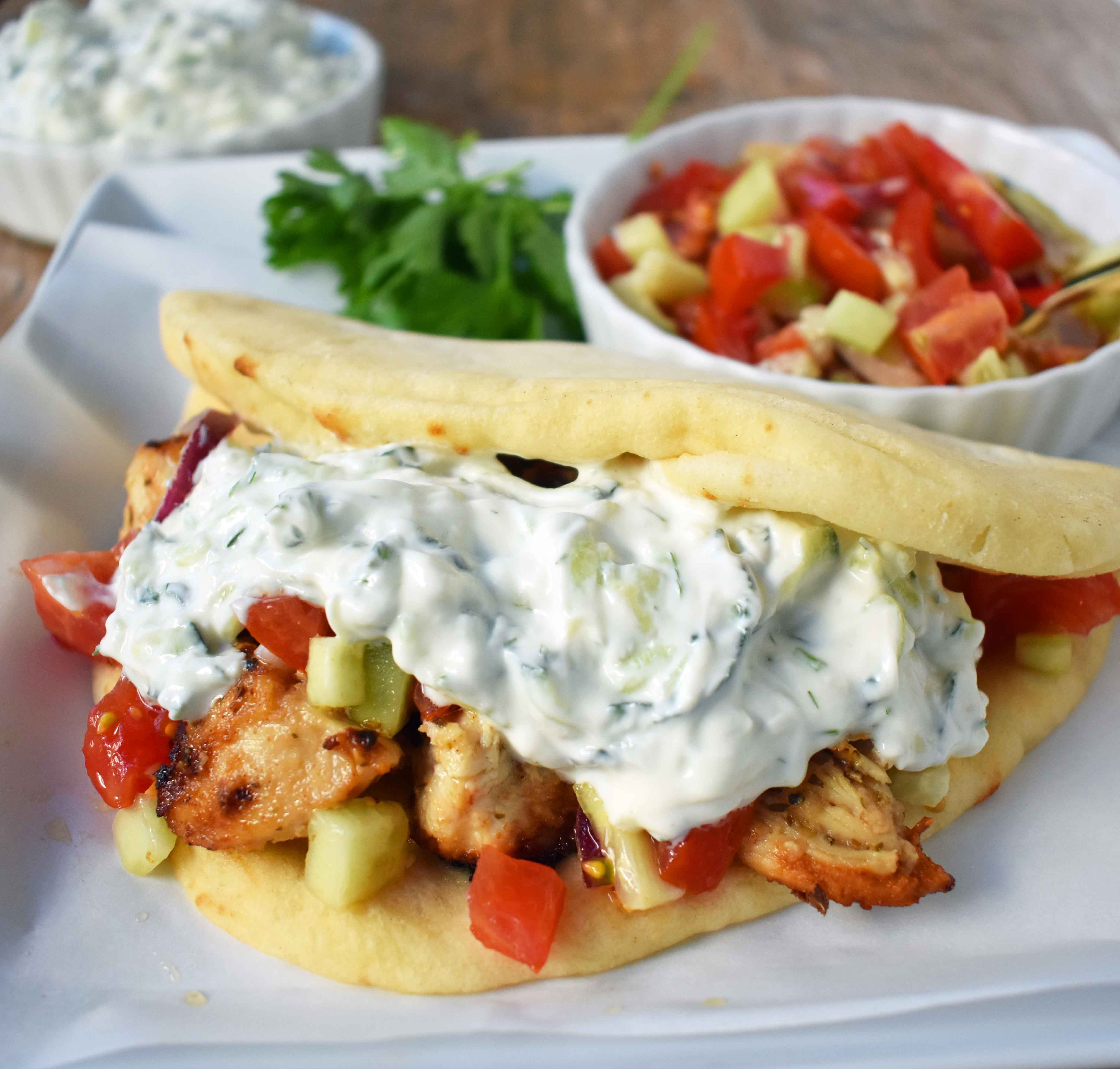 Are Chicken Gyros Healthy
 Greek Chicken Gyros with Tzatziki Sauce – Modern Honey