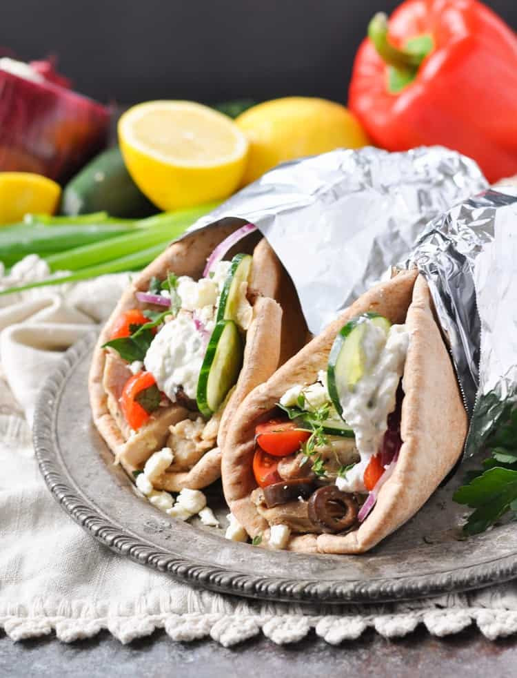 Are Chicken Gyros Healthy
 Slow Cooker Greek Chicken Gyros The Seasoned Mom