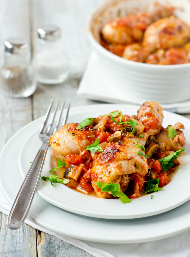 Are Chicken Legs Healthy
 Healthy Chicken Drumsticks with Tomatoes and Mushrooms