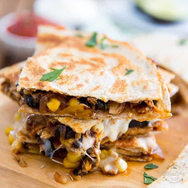 Are Chicken Quesadillas Healthy
 Healthier Chicken Quesadillas • The Healthy Foo