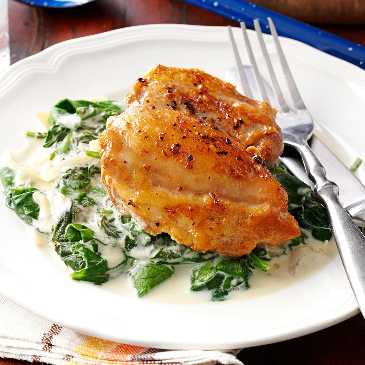 Are Chicken Thighs Healthy
 Chicken Thighs with Shallots & Spinach Recipe