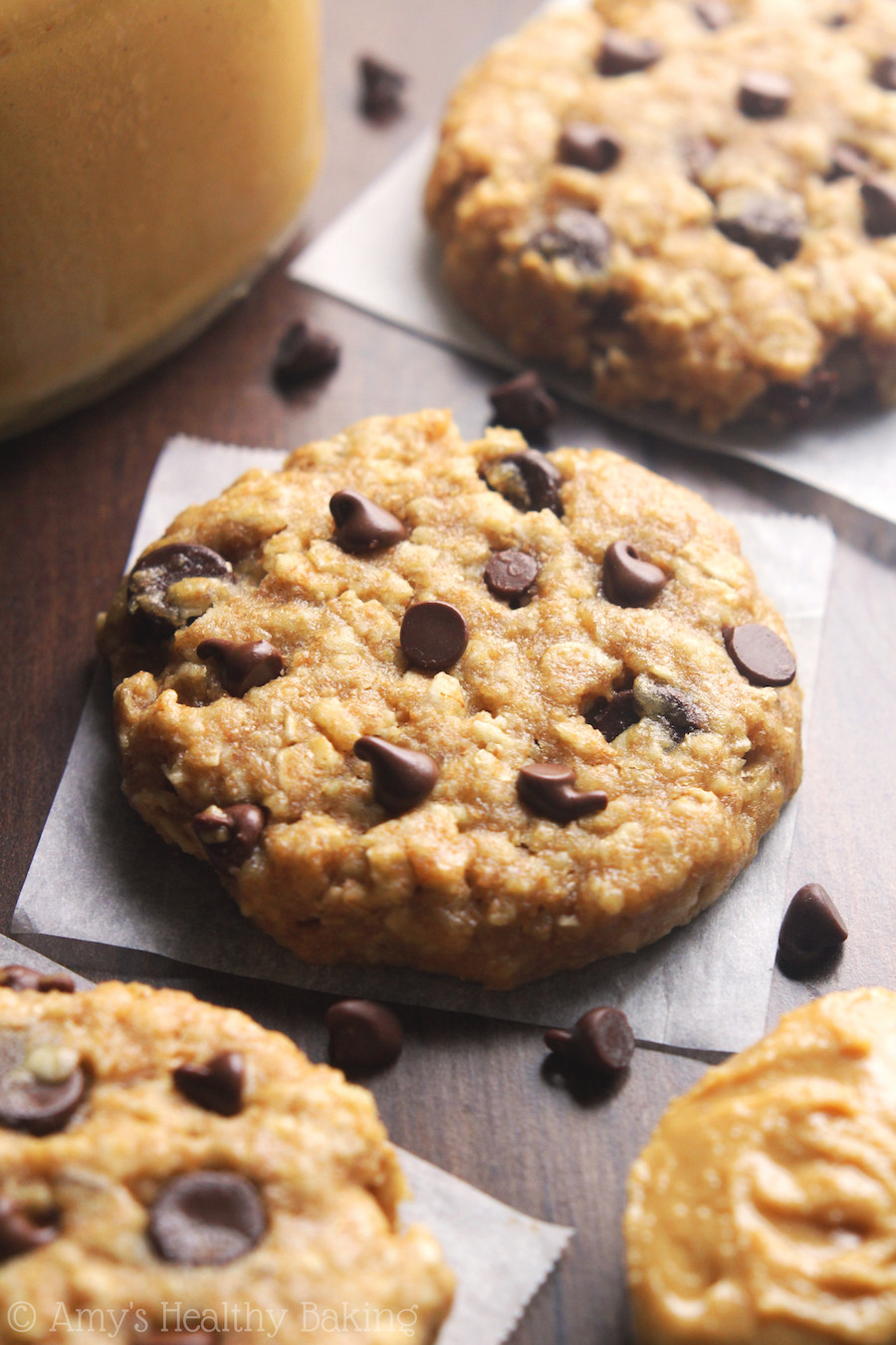 Are Chocolate Chip Cookies Healthy
 Chocolate Chip Peanut Butter Oatmeal Cookies Recipe Video