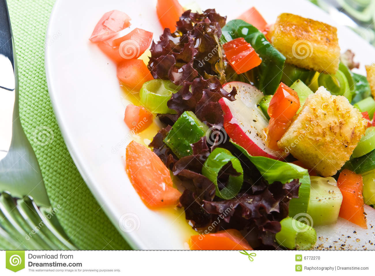 Are Croutons Healthy
 Healthy Salad With Croutons Stock Image