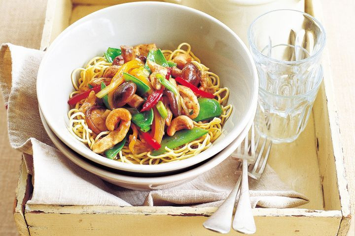 Are Egg Noodles Healthy
 Stir fried chicken with egg noodles