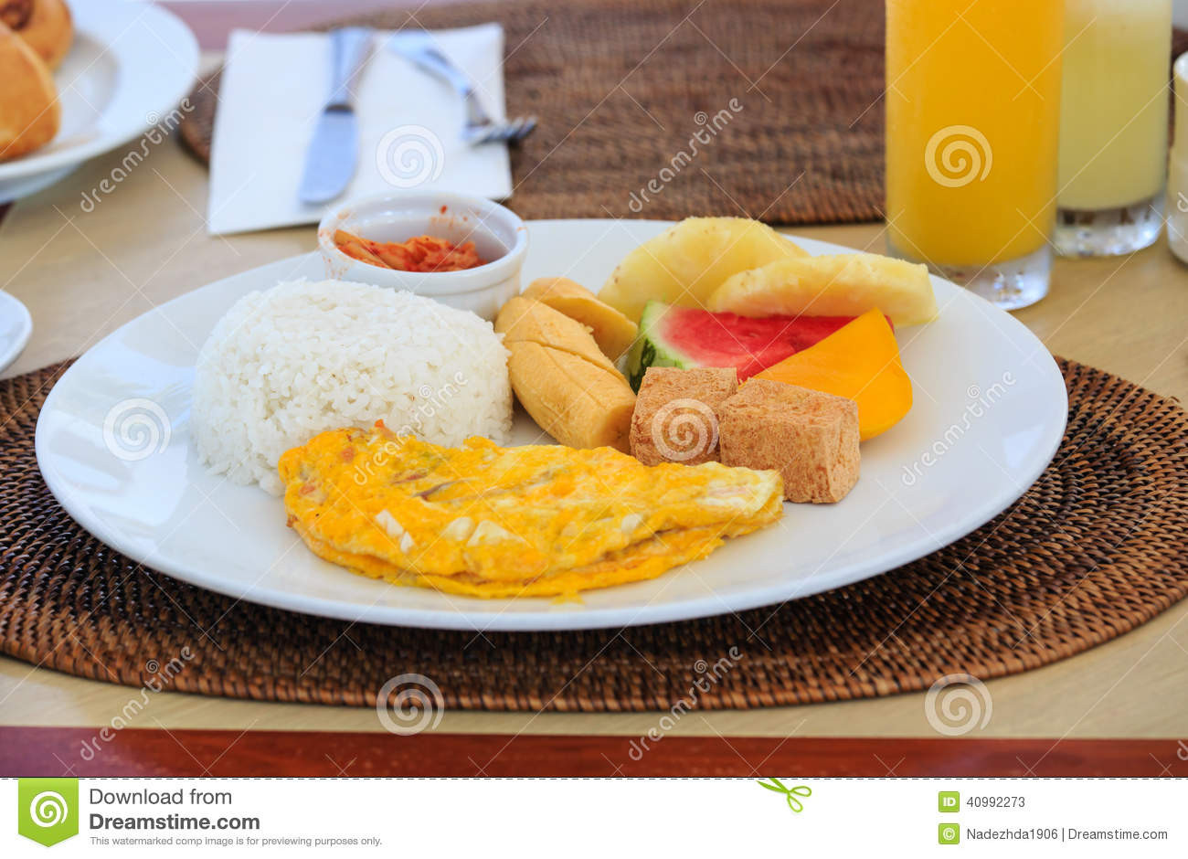 Are Eggs A Healthy Breakfast
 Healthy Breakfast With Scrambled Eggs Juice And Fruits