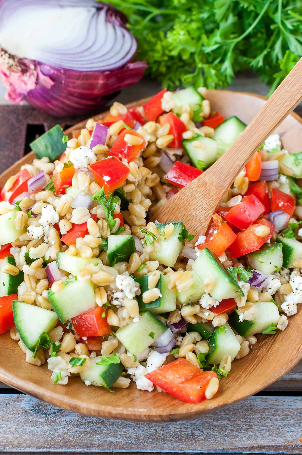 Are Greek Salads Healthy
 Healthy Greek Freekeh Salad Peas And Crayons