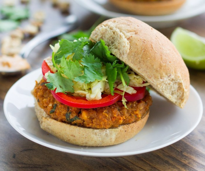 Are Hamburgers Healthy
 Spicy Thai Peanut Veggie Burgers Recipe Food Republic