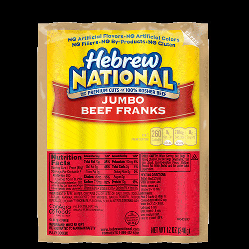 Are Hebrew National Hot Dogs Healthy
 Hebrew National Hot Dog Nutrition Information Nutrition