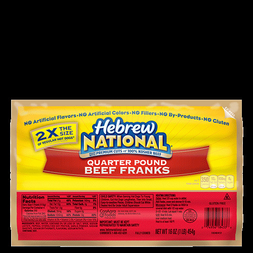 Are Hebrew National Hot Dogs Healthy
 Hebrew National Fat Free Hot Dogs Nutritional Information