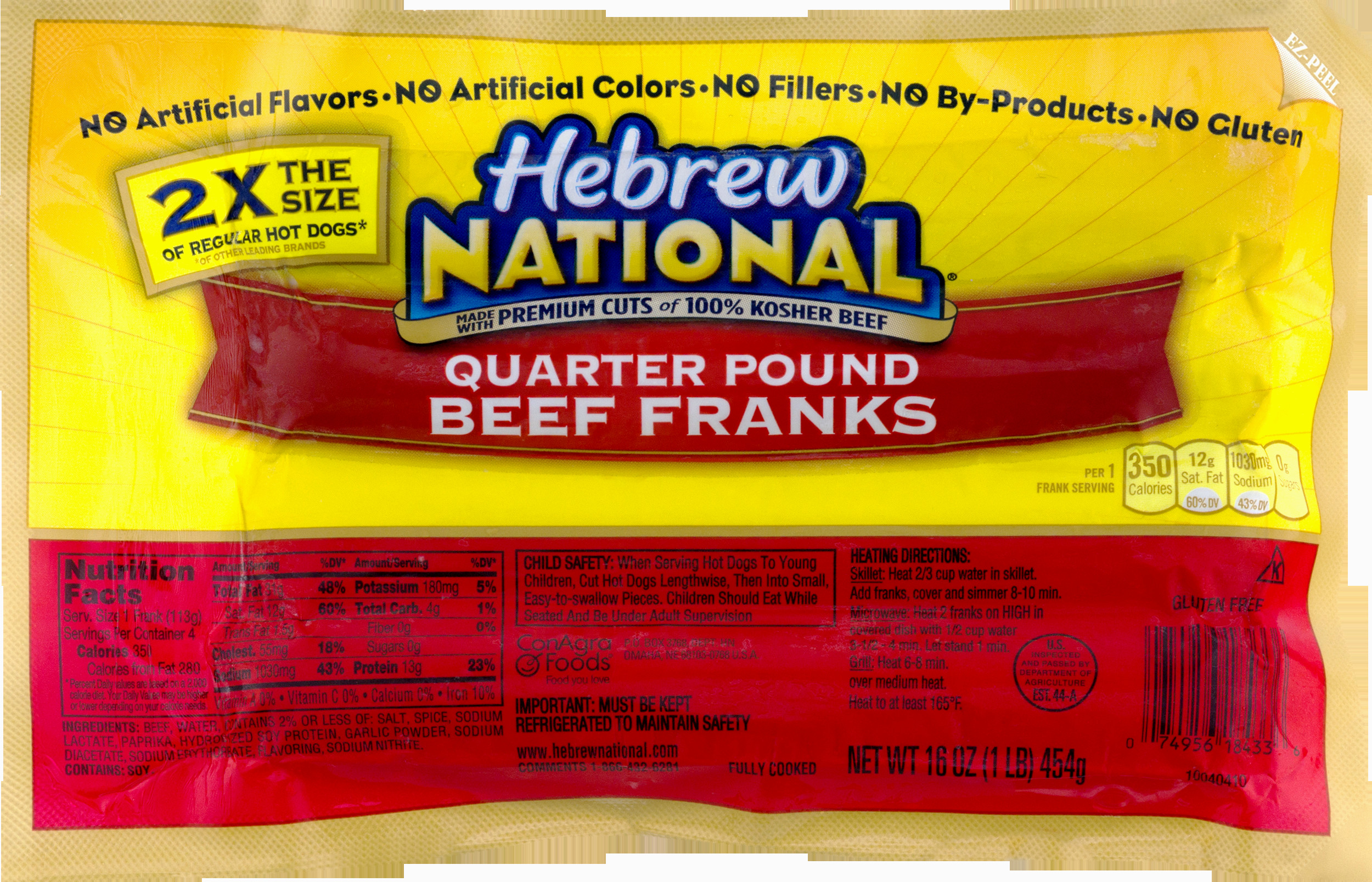 Are Hebrew National Hot Dogs Healthy
 Hebrew National Hot Dog Nutritional Value – Nutrition Ftempo