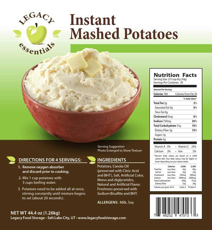 Are Instant Mashed Potatoes Healthy
 Instant Mashed Potatoes Patriot Prepared