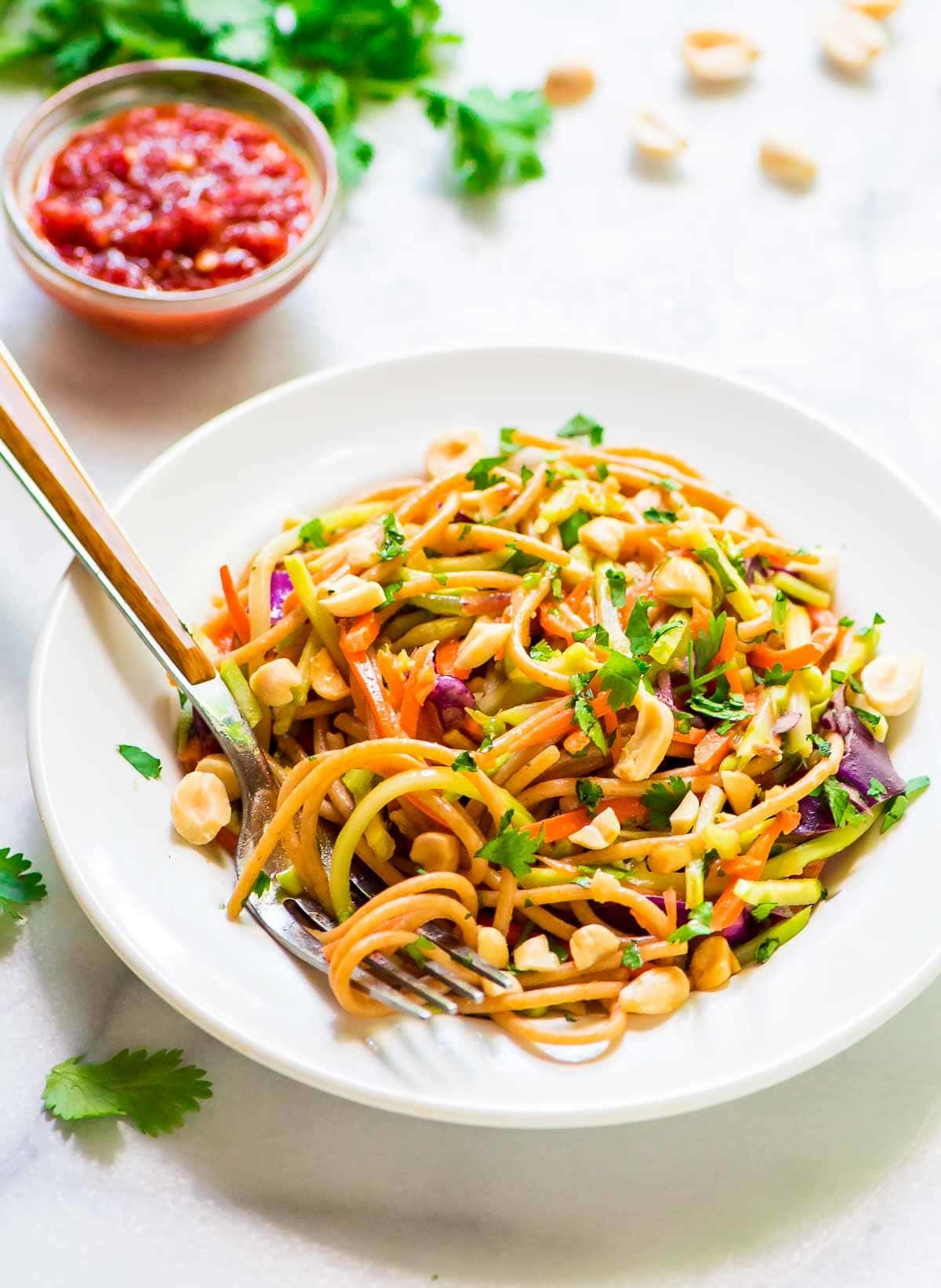 Are Noodles Healthy
 Asian Noodle Salad with Creamy Peanut Dressing