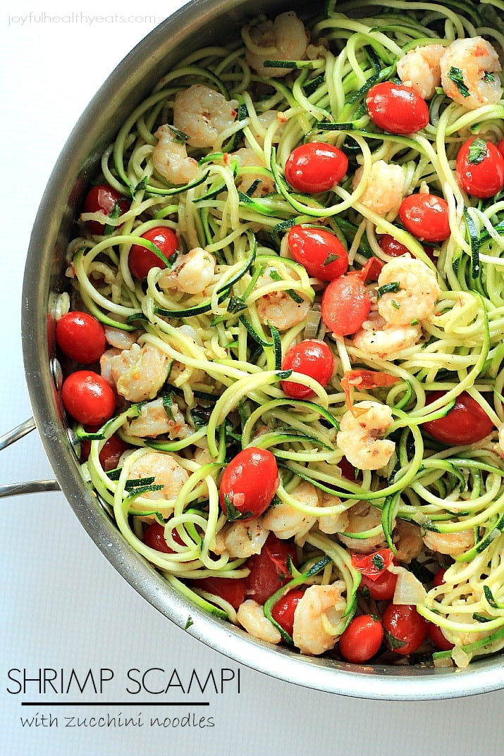 Are Noodles Healthy
 Shrimp Scampi with Zucchini Noodles