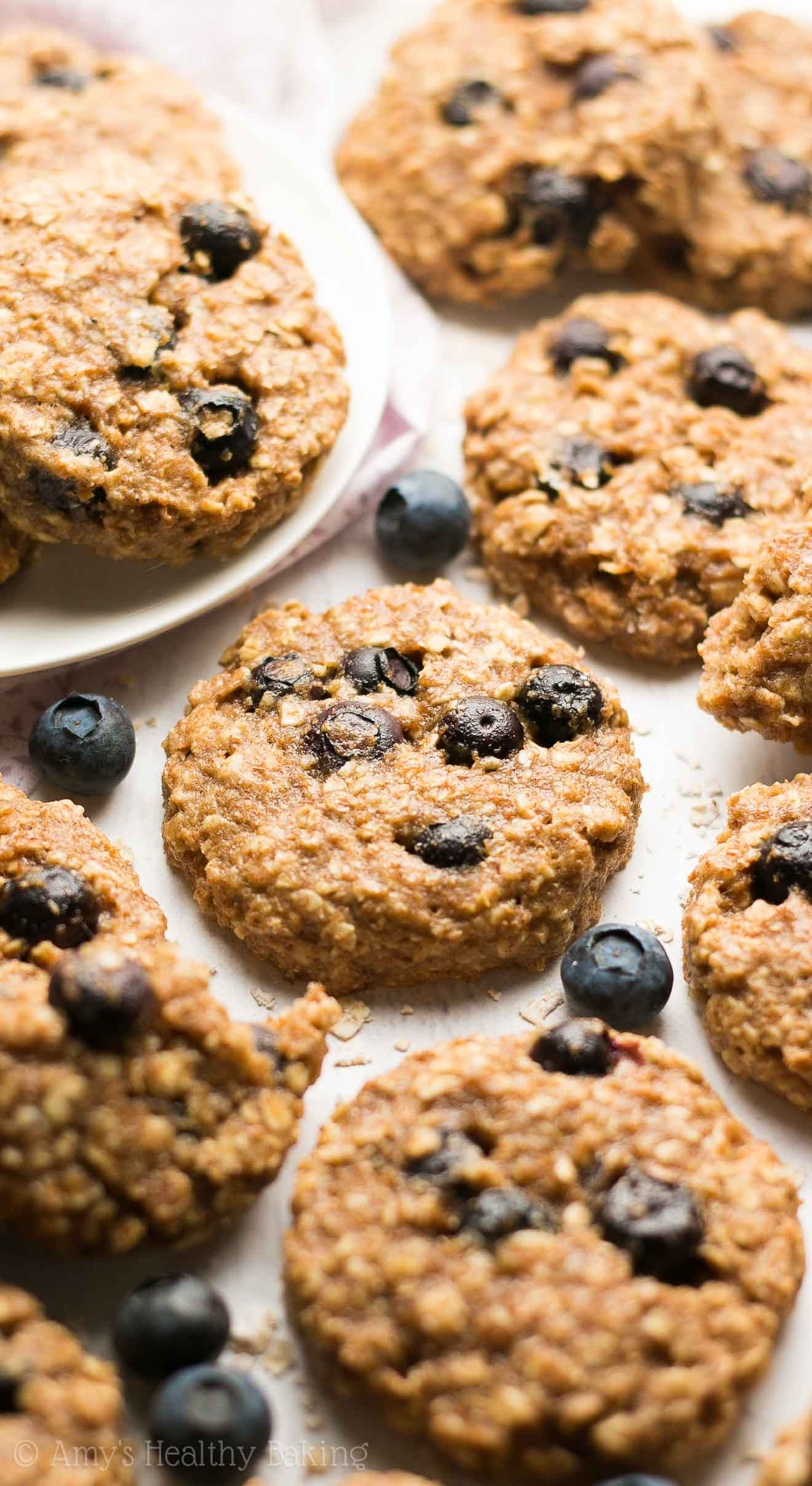 Are Oatmeal Cookies Healthy
 Healthy Blueberry Oatmeal Breakfast Cookies