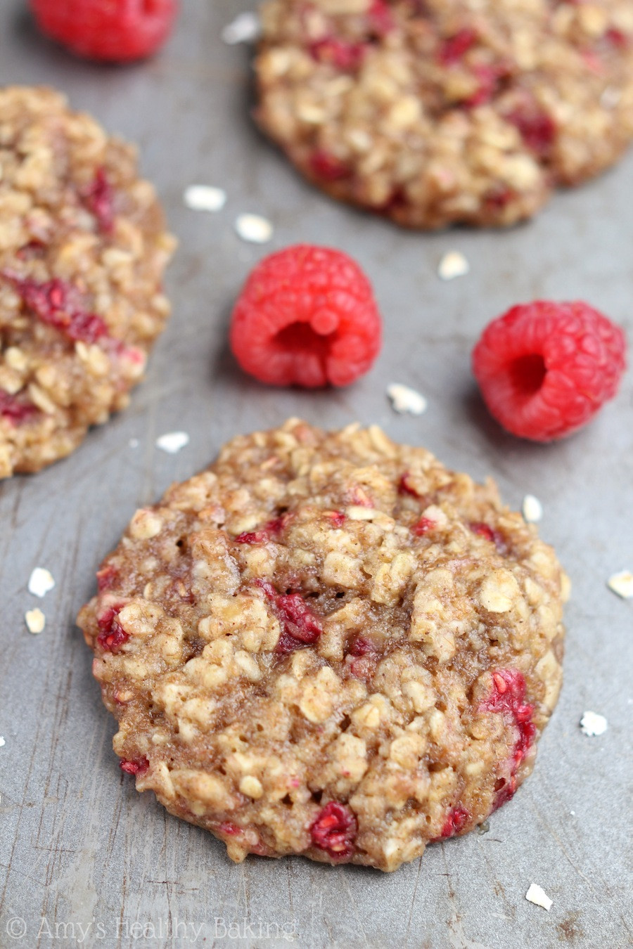 Are Oatmeal Cookies Healthy
 Healthy Raspberry Oatmeal Cookies Recipe Video 