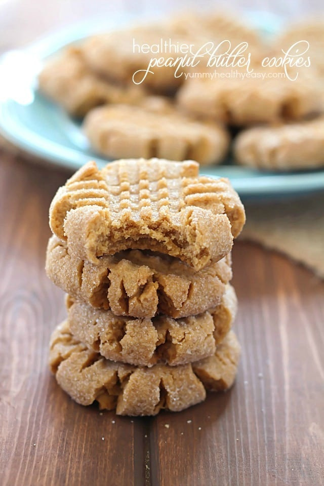 Are Peanut Butter Cookies Healthy
 Healthier Easy Peanut Butter Cookies Yummy Healthy Easy