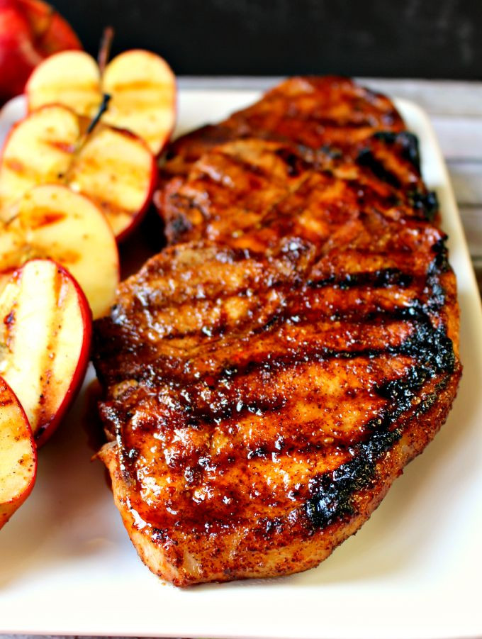 Are Pork Chops Healthy For You
 grilled apple cider glaze pork chop best healthy bbq food