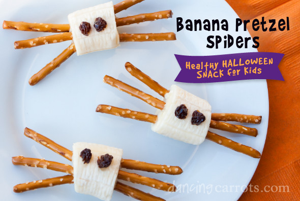 Are Pretzels Healthy
 Healthy Halloween Snack 3 Banana Pretzel Spiders